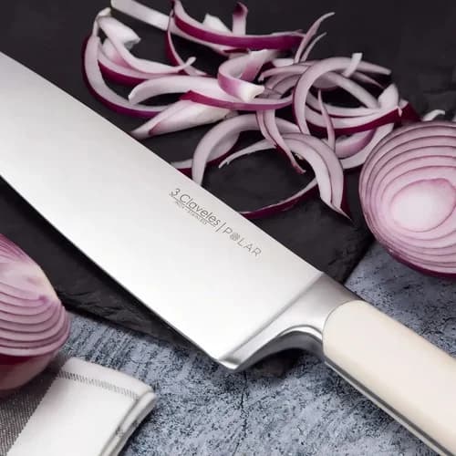 Cuchillo Cocinero 3 Claveles Polar 20 Cm Acero Inoxidable Blanco — imagen 2 de 3