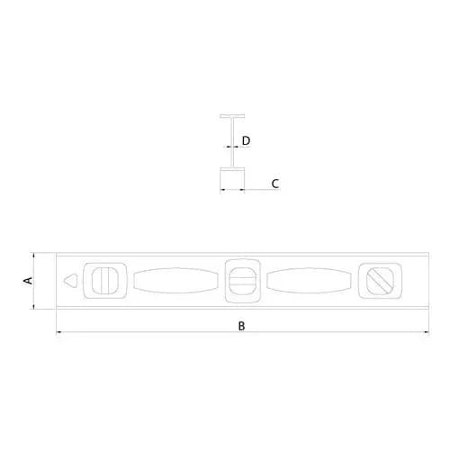 Nivel Tramontina De Aluminio 450 Mm 3 Burbujas — imagen 2 de 2
