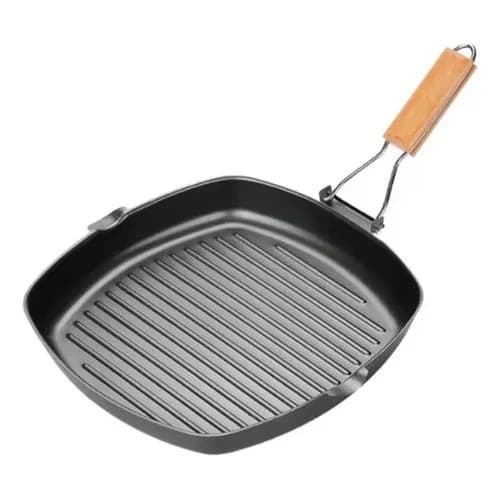 Sartén Bifera Plancha Grill Antiadherente 20 Cm Negro — imagen 1 de 4