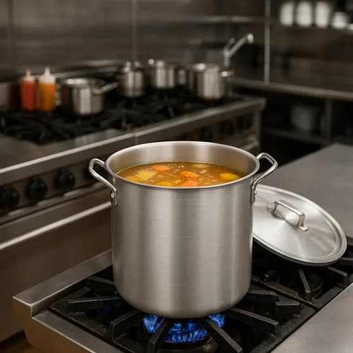 Olla De Aluminio Profesional Ramos 21 L Ø30 Cm Con Tapa — imagen 3 de 3