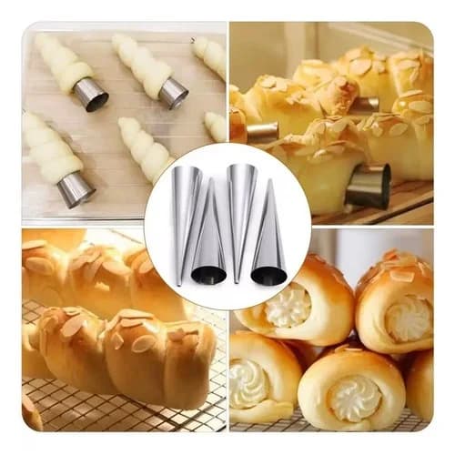 Set 3 Moldes Para Cannoli Acero Inoxidable — imagen 4 de 4