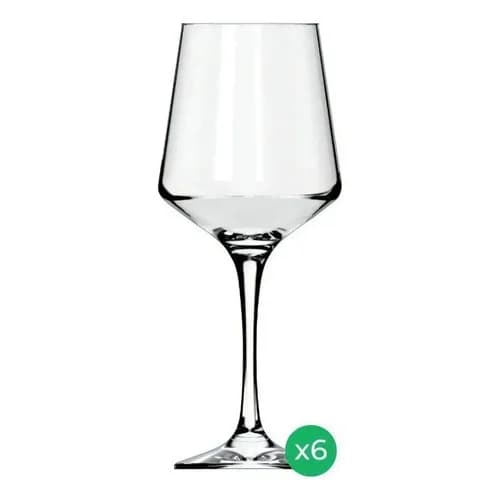 Copa Copón Vino Nadir Brunello Vidrio 490 Ml Set X6