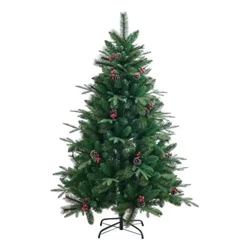 Árbol De Navidad Con Piñas 150 Cm Base De Metal 450 Ramas — imagen 1 de 2