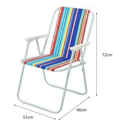 Silla De Playa Y Jardín Plegable De Hierro X10 Unidades — imagen 5 de 6
