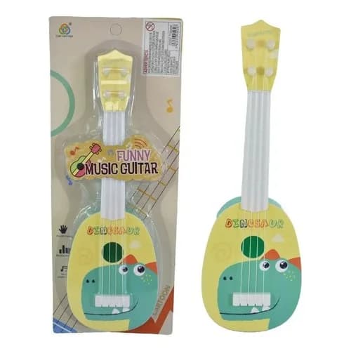 Guitarra De Juguete Diseño Dinosaurio Infantil 36 X 12 Cm — imagen 1 de 5