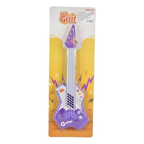 Guitarra Eléctrica De Juguete Infantil Violeta 40 X 14 Cm — imagen 1 de 2