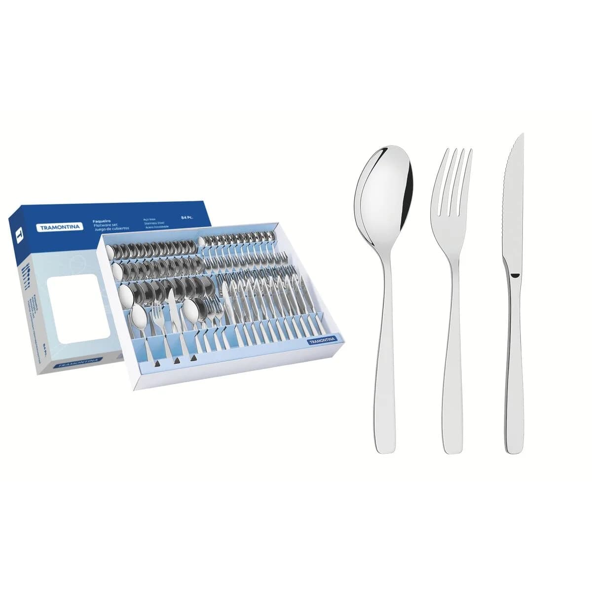 Juego de Cubiertos Tramontina Acero Inox Cosmos 84 Piezas — imagen 1 de 2