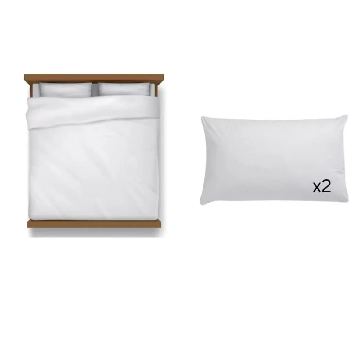 Kit Sábanas Blancas Descartables para Viaje 2 Plazas