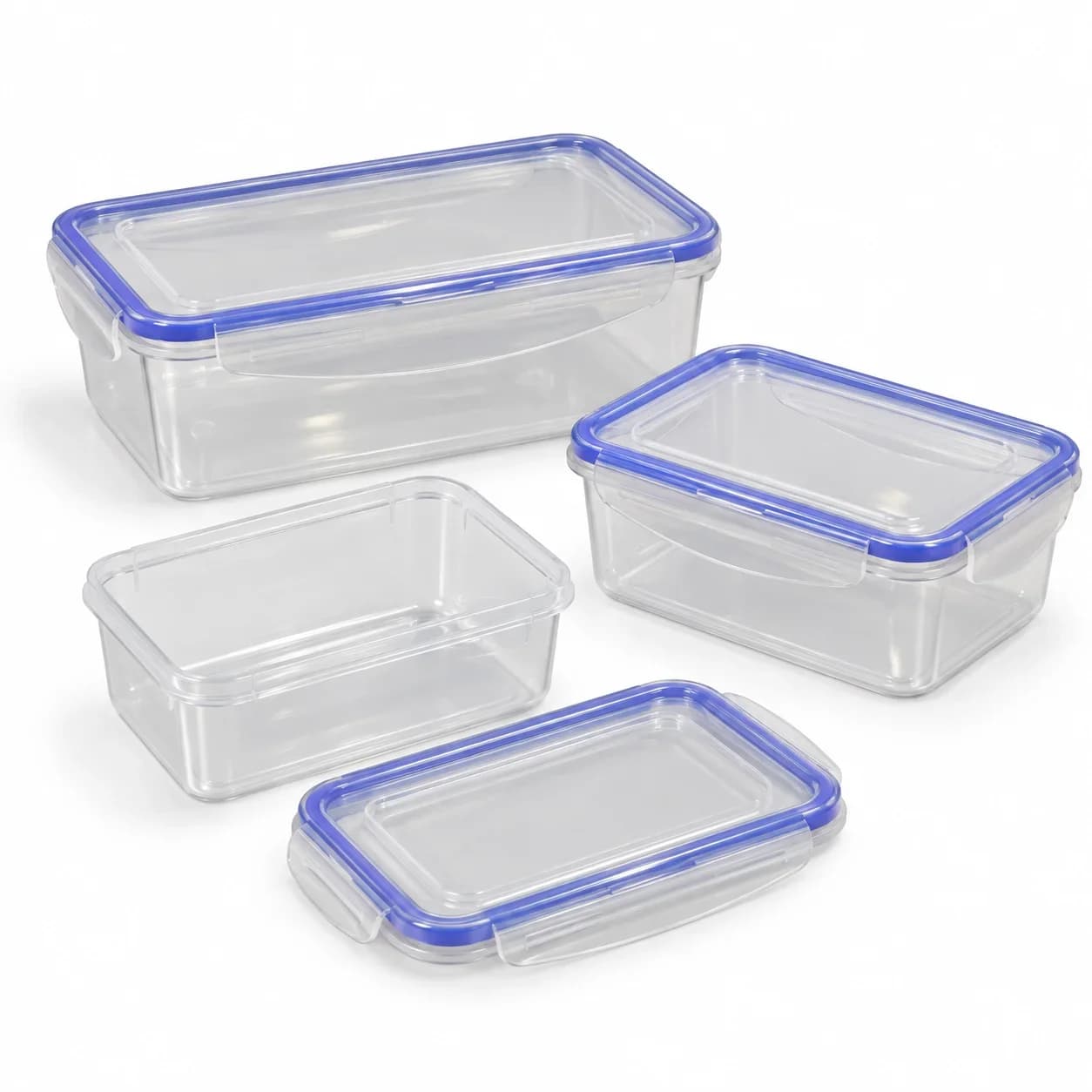 Set 3 Recipientes Herméticos Plástico Transparente — imagen 2 de 2