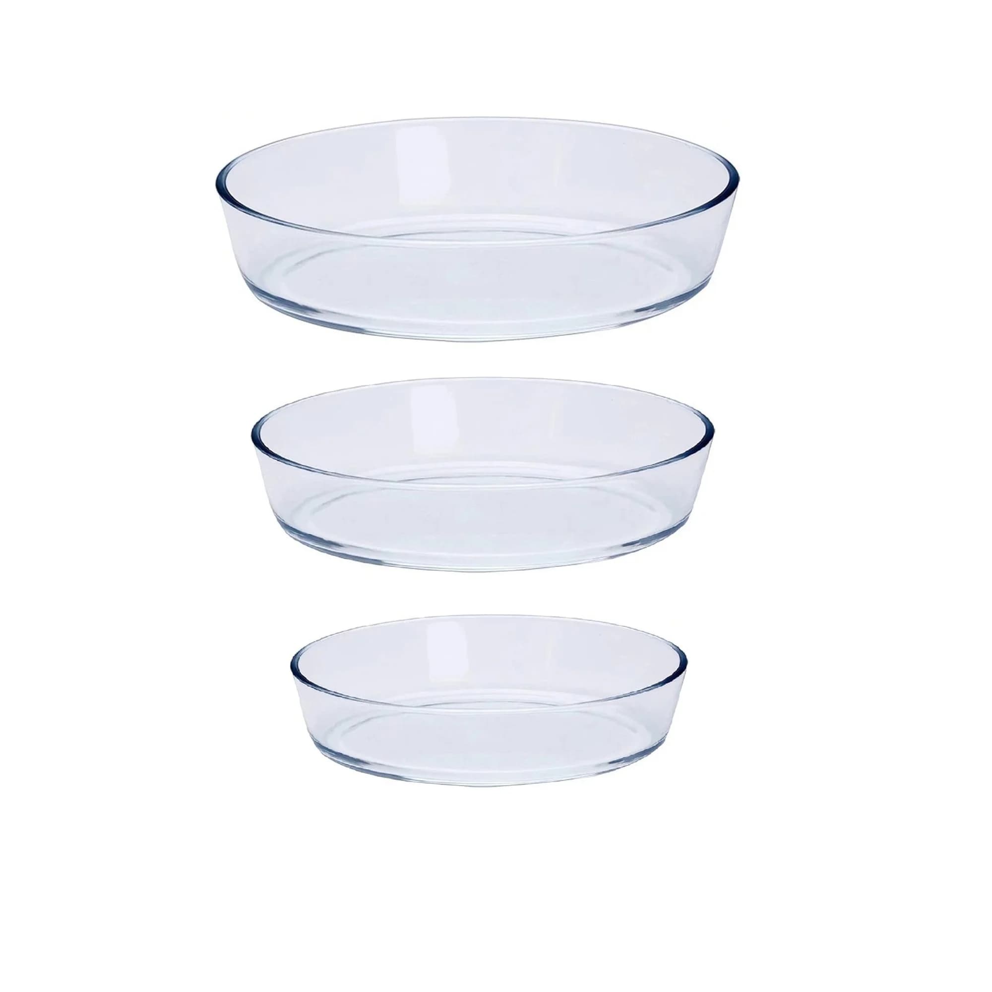 Set 3 Asaderas Ovaladas de Vidrio para Horno — imagen 1 de 2