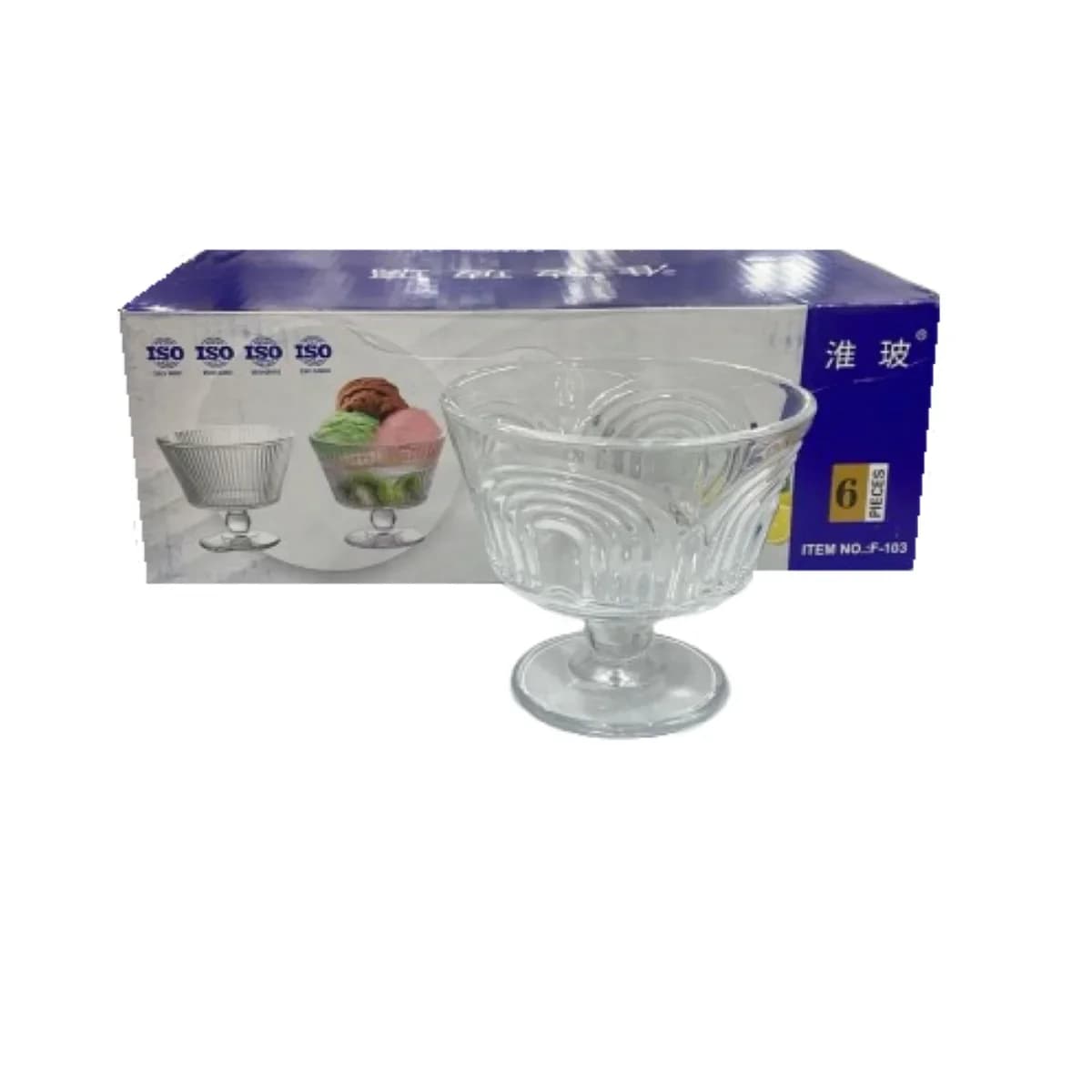 Set 6 Copas de Vidrio para Helado y Postre 260 ml — imagen 2 de 2