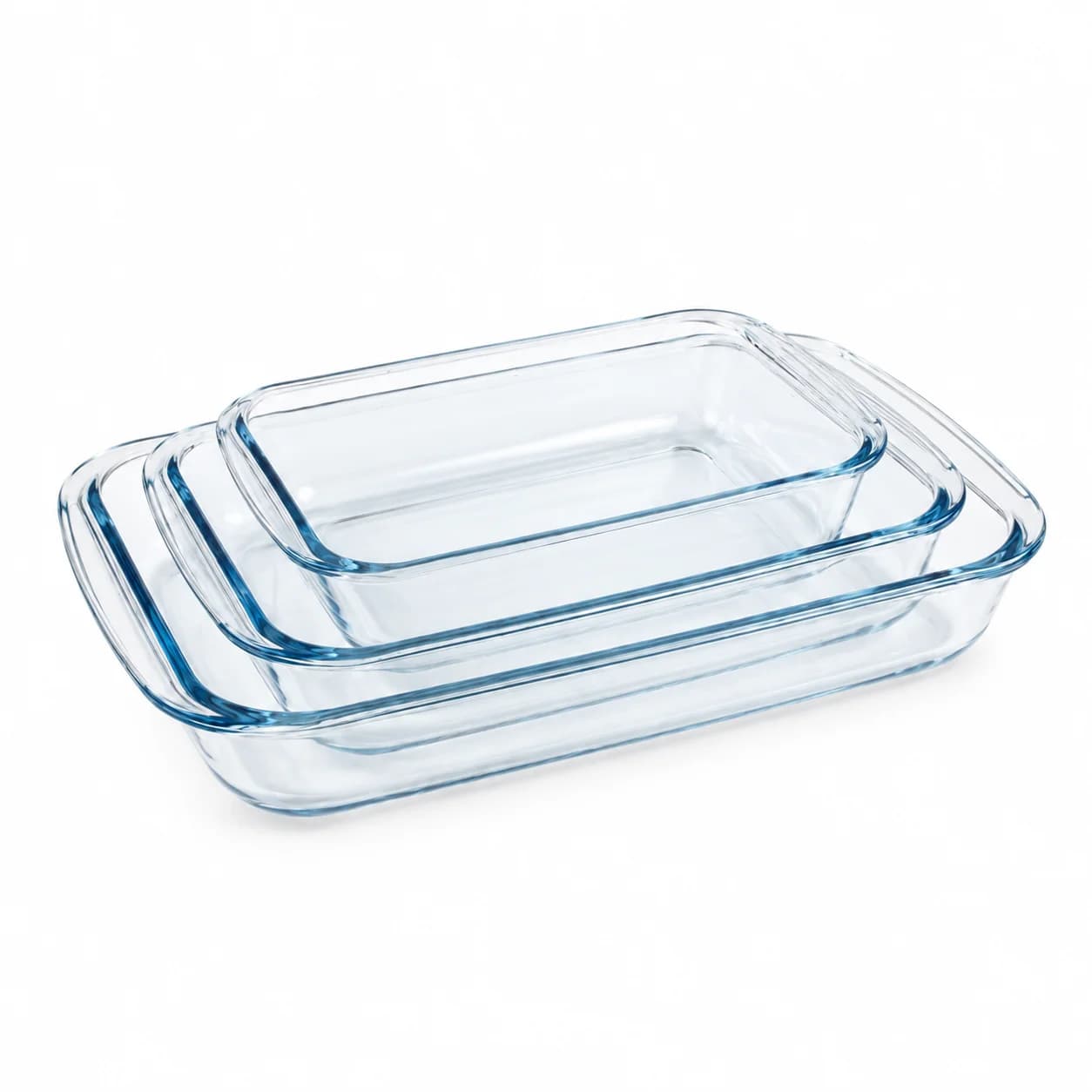 Set 3 Asaderas Rectangulares de Vidrio para Horno — imagen 1 de 2