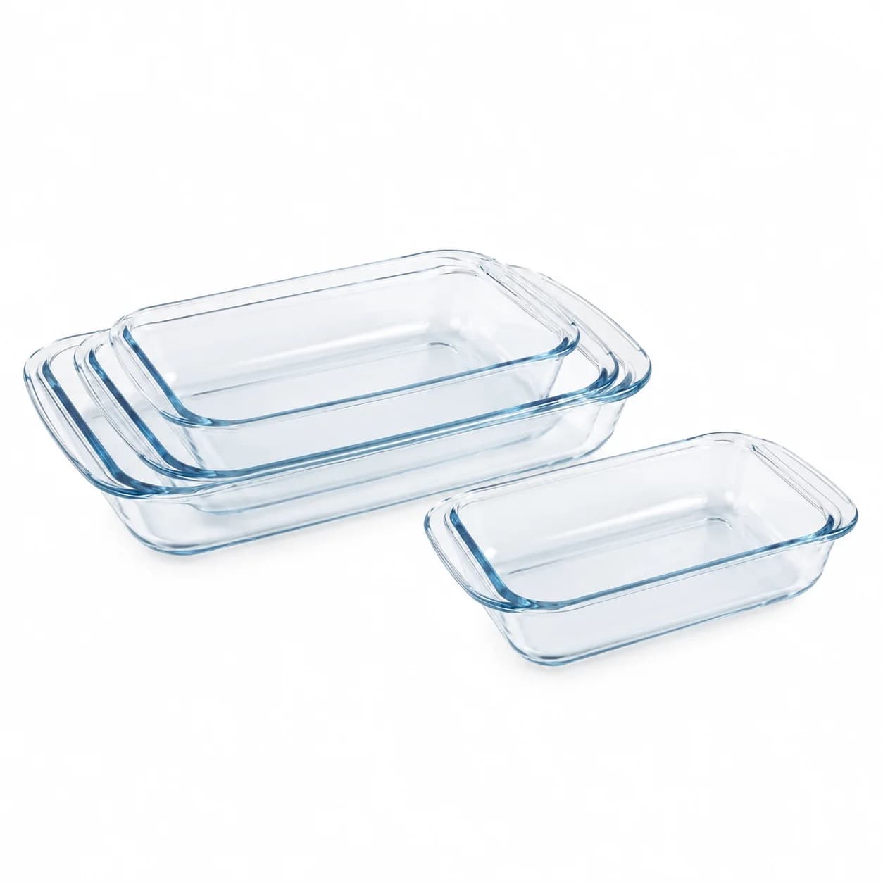Set 3 Asaderas Rectangulares de Vidrio para Horno — imagen 2 de 2
