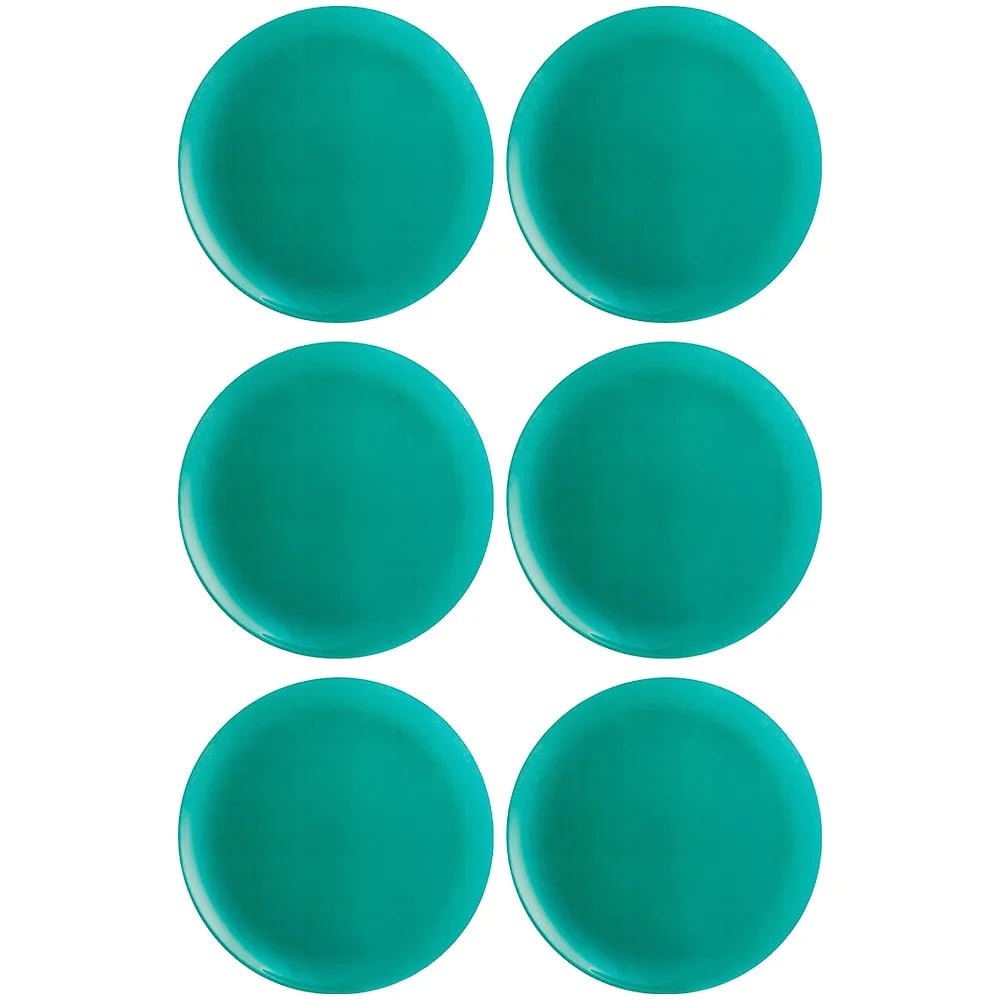 Plato Llano Vidrio 26 Cm Luminarc Verde Menta X6 Unid Arty