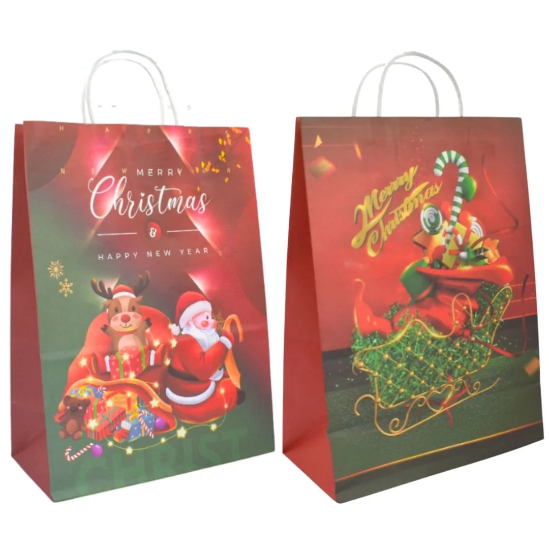 Bolsa de papel de Navidad para regalos 15 × 11 × 8 cm