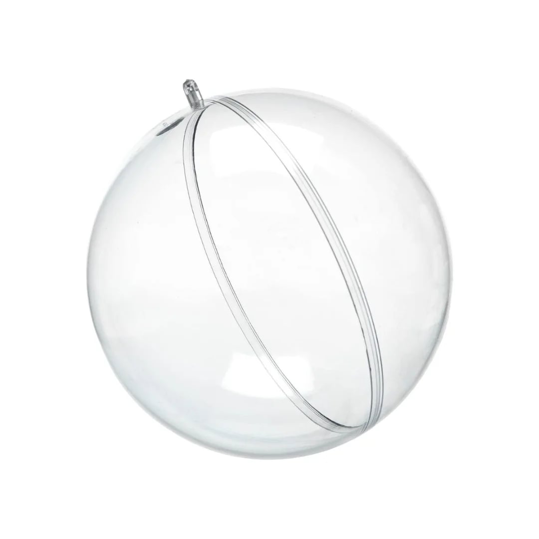 Bola de Navidad transparente personalizable 6 cm