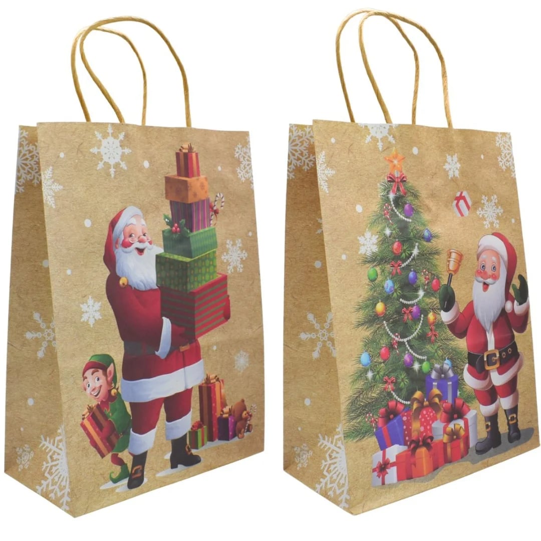 Bolsa de papel de Navidad para regalos 25,5 × 18 × 9 cm