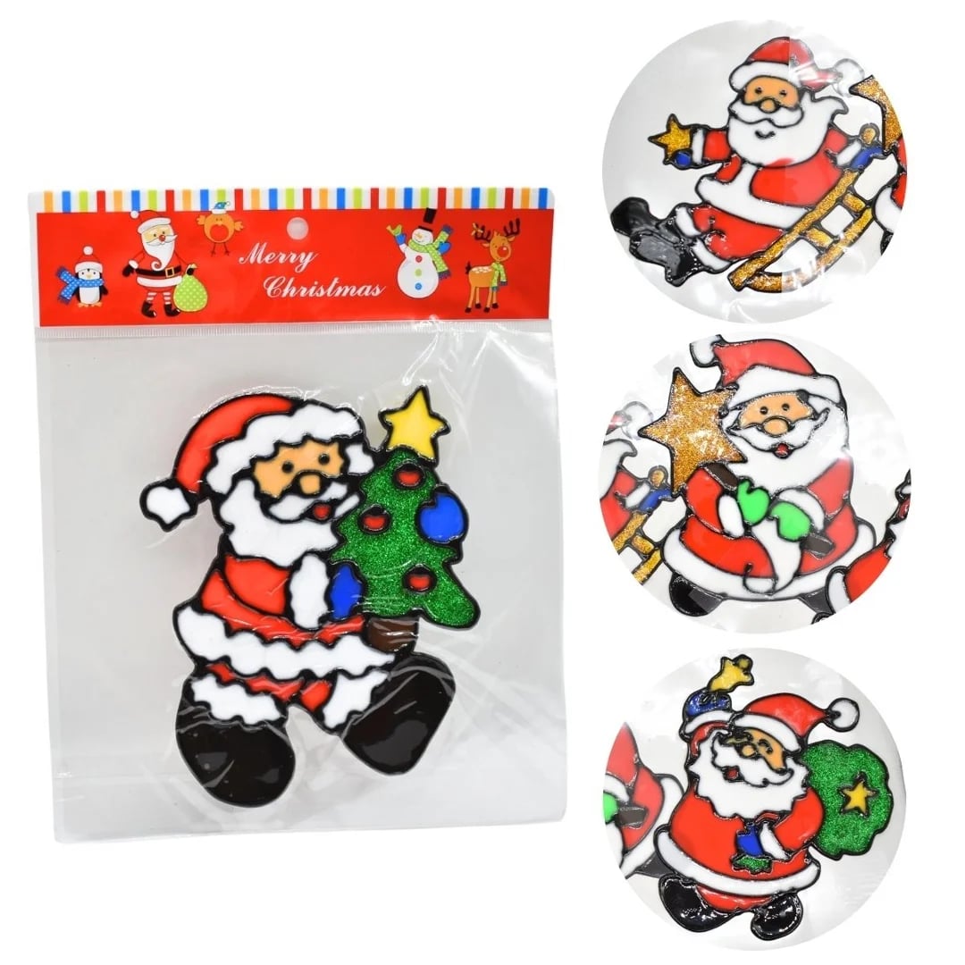 Adorno gel adhesivo de Navidad para ventana 16 × 12 cm