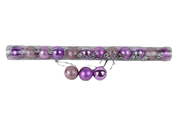 Bolas de Navidad 5 cm lila — Pack x 12