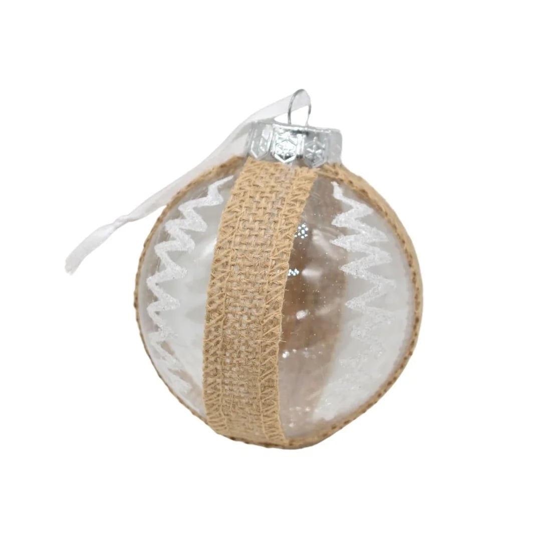 Adorno de Navidad bola decorada 8 cm