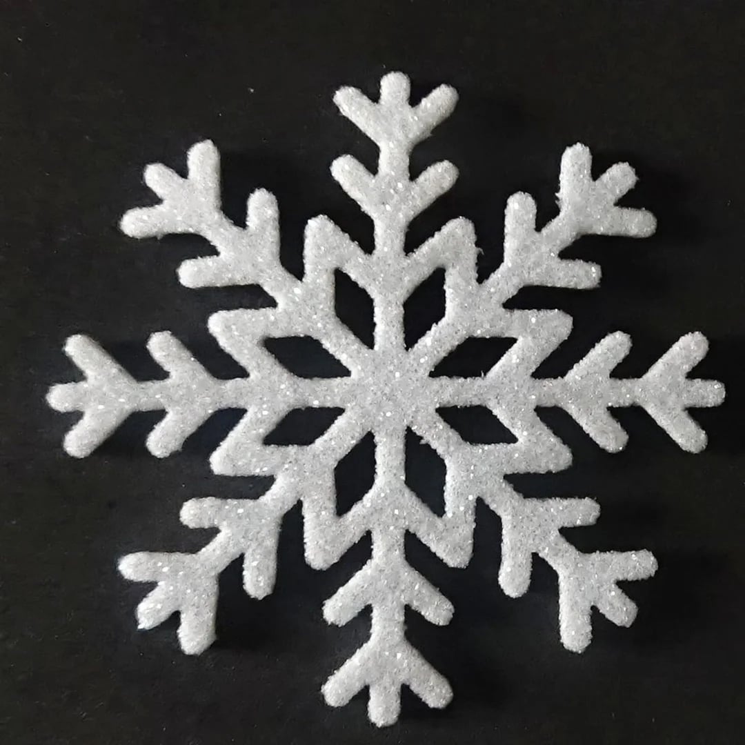 Adorno de Navidad copo de nieve de espuma brillante 28 cm