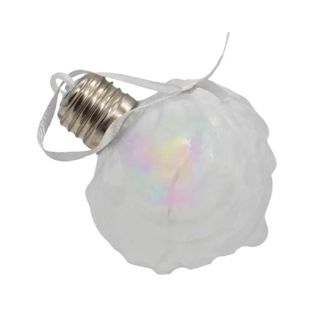 Adorno de Navidad bola con luz 8 cm