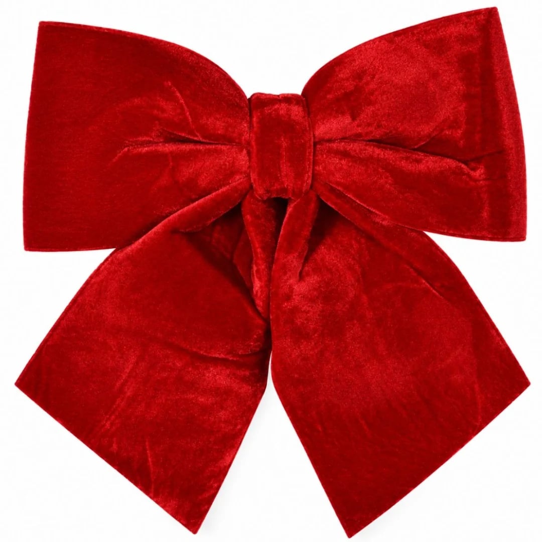 Moña decoración Navideña roja 16 × 19 cm