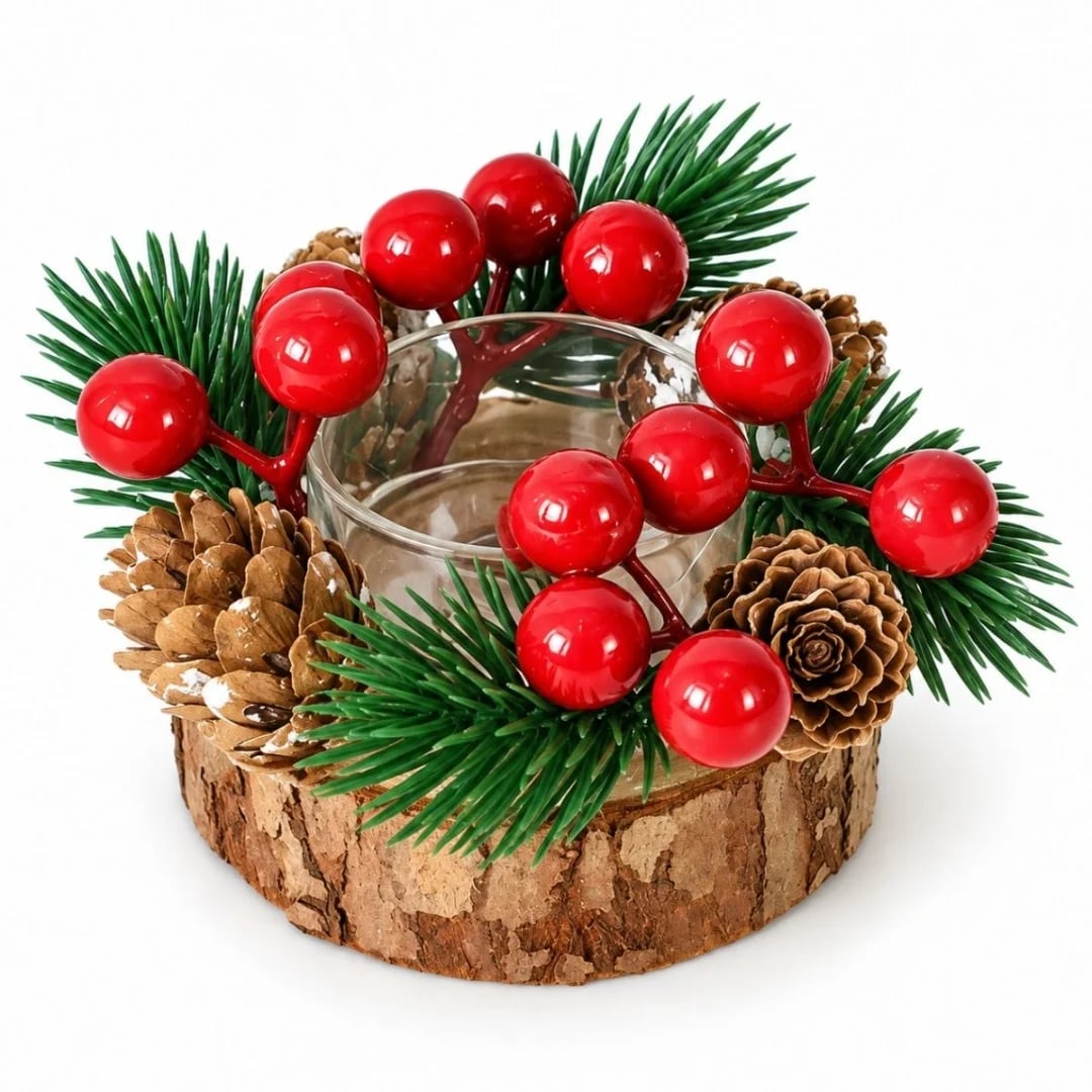 Portavela navideño decorativo 9,5 × 5 cm
