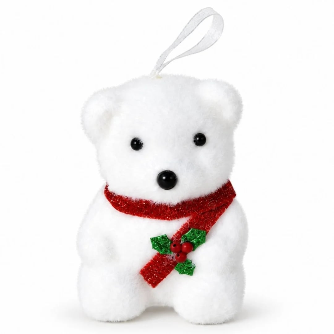 Adorno colgante oso navideño 9 cm