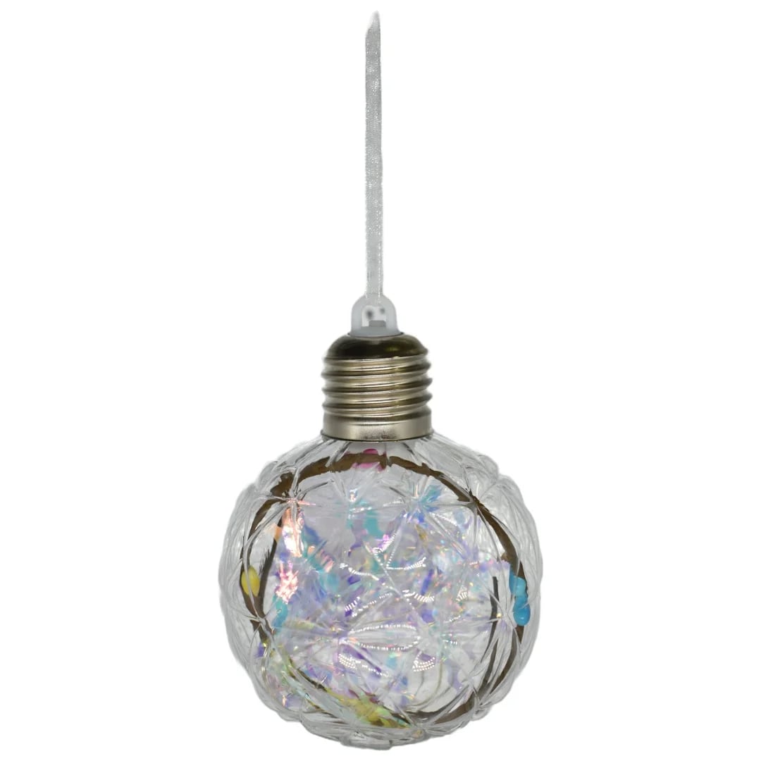 Bola de Navidad 8 cm con luz