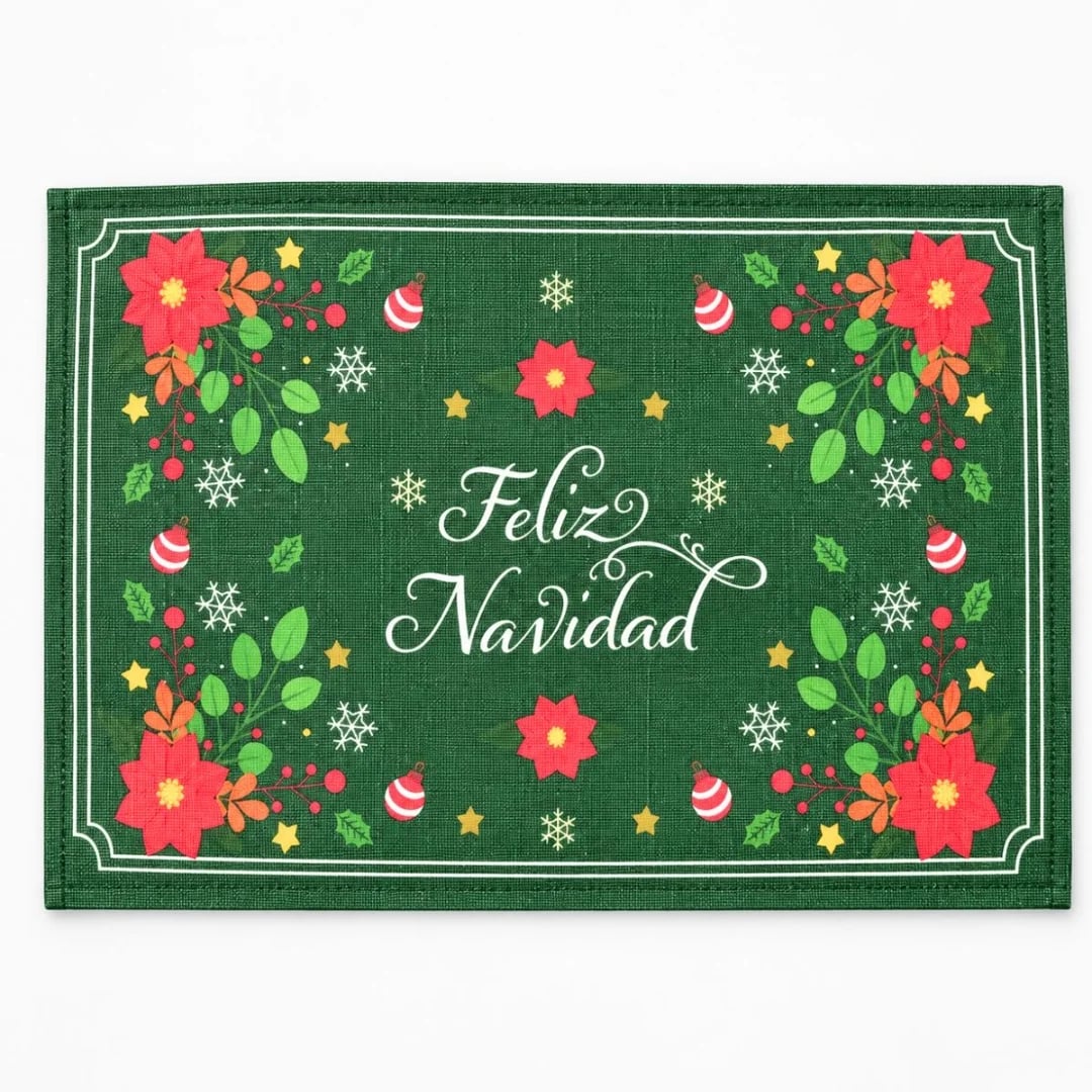 Mantel individual navideño 41 × 28 cm