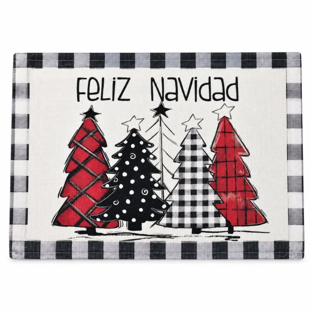 Mantel individual navideño 41 × 28 cm