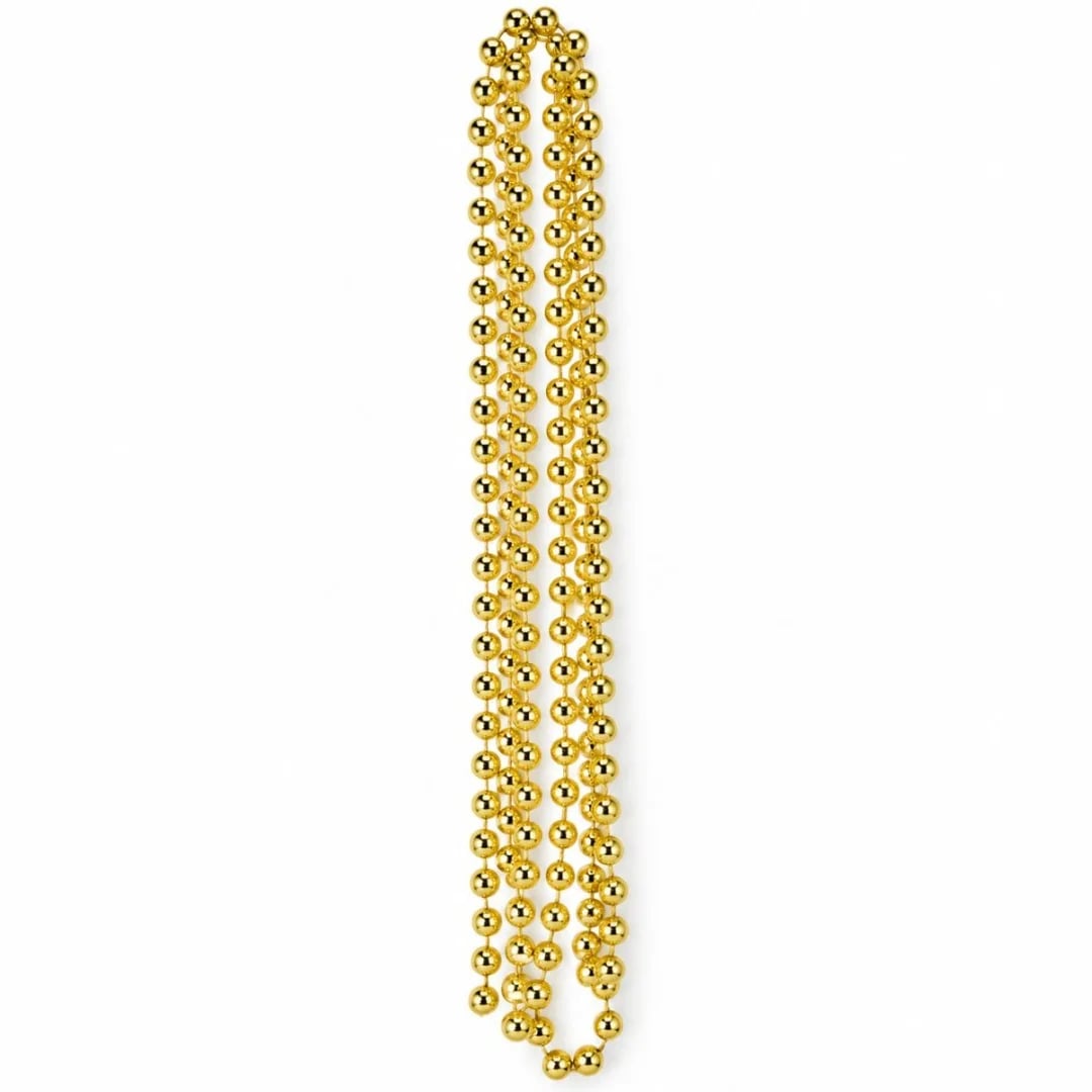 Guirnalda Navideña de perlas doradas 270 cm