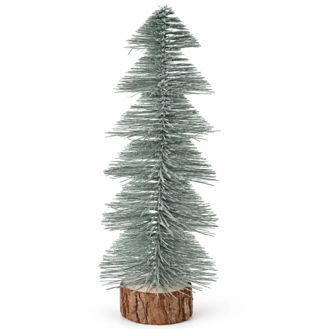 Mini arbol de Navidad verde nevado 30 cm