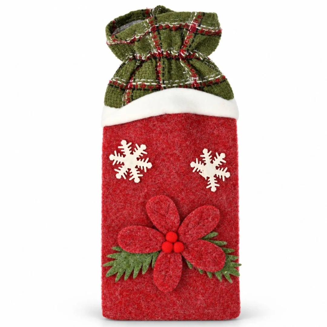 Bolsa Navideña para botella 29 × 13 cm