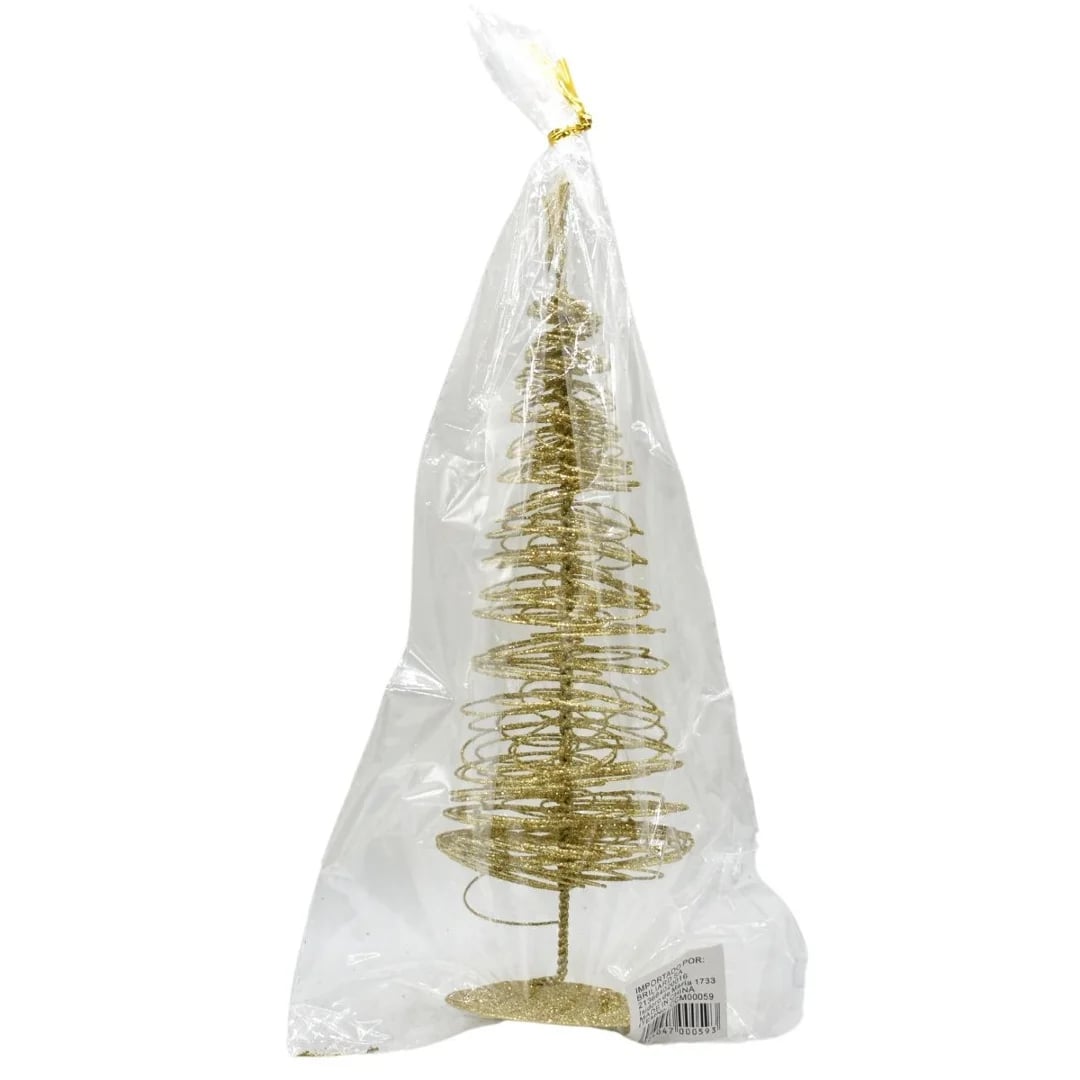 Mini árbol navideño portátil de metal 26 × 7 cm