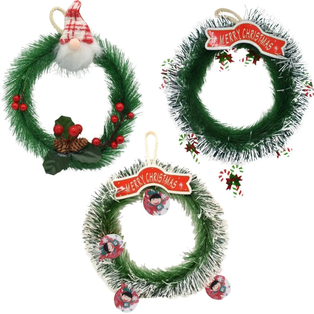 Corona adorno navideño colgante 22 cm