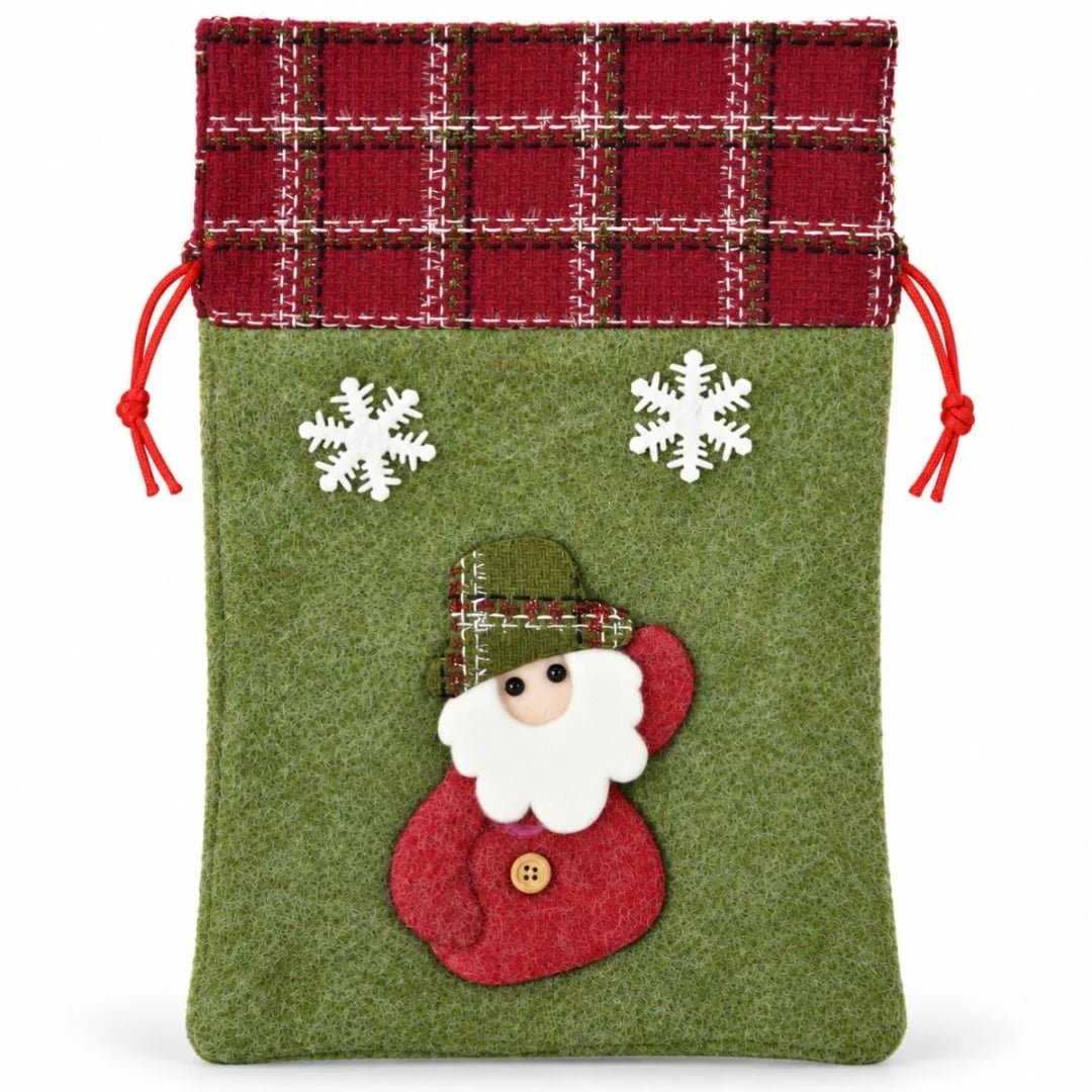Bolsa navideña de fieltro 30 × 20 cm