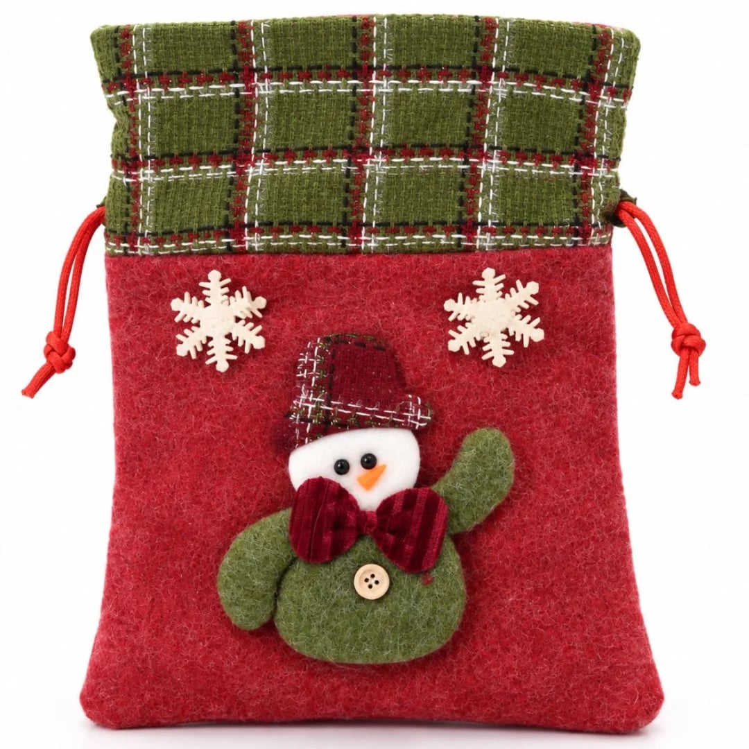 Bolsa navideña de fieltro 30 × 20 cm