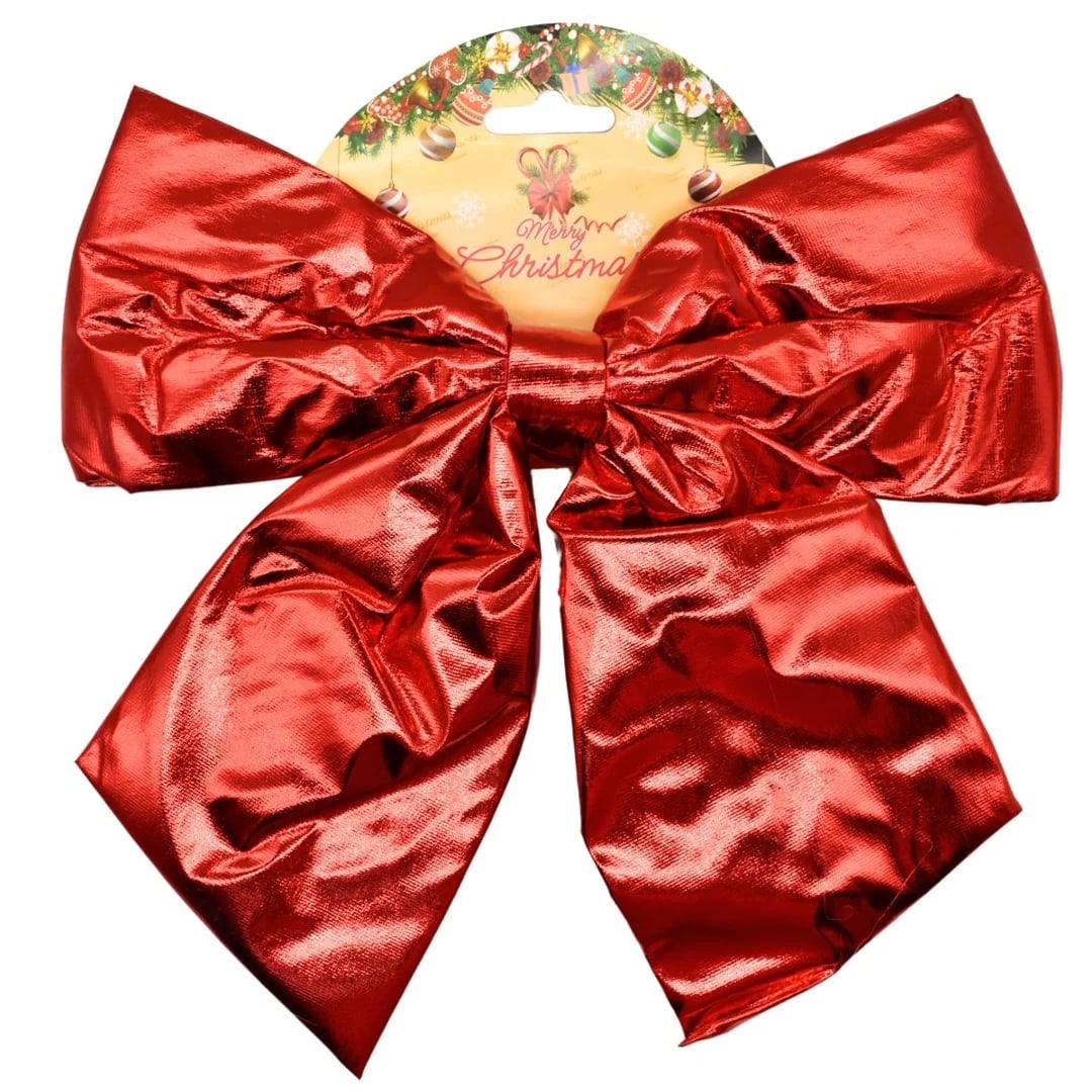 Adorno de Navidad moña roja 28 × 23 cm
