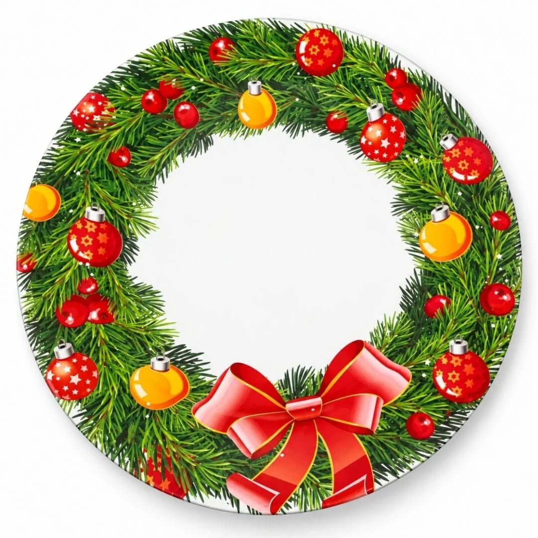 Plato de plástico Navideño 33 cm