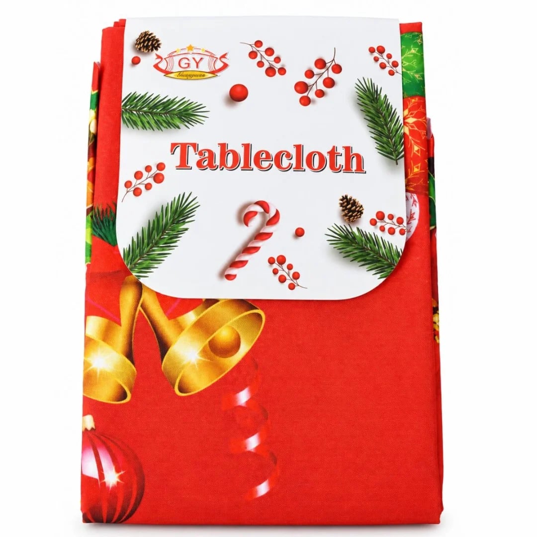Mantel Navideño rojo rectangular 150 × 180 cm