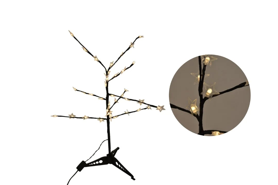 Adorno de Navidad árbol con luces estrella 70 cm