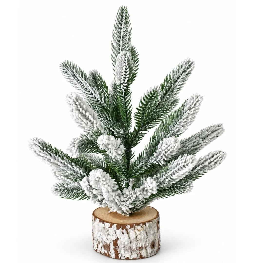 Mini arbol de Navidad nevado 42 cm