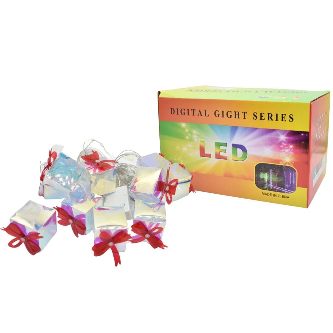 Cortina de luz LED con cubos 3 mts cálida