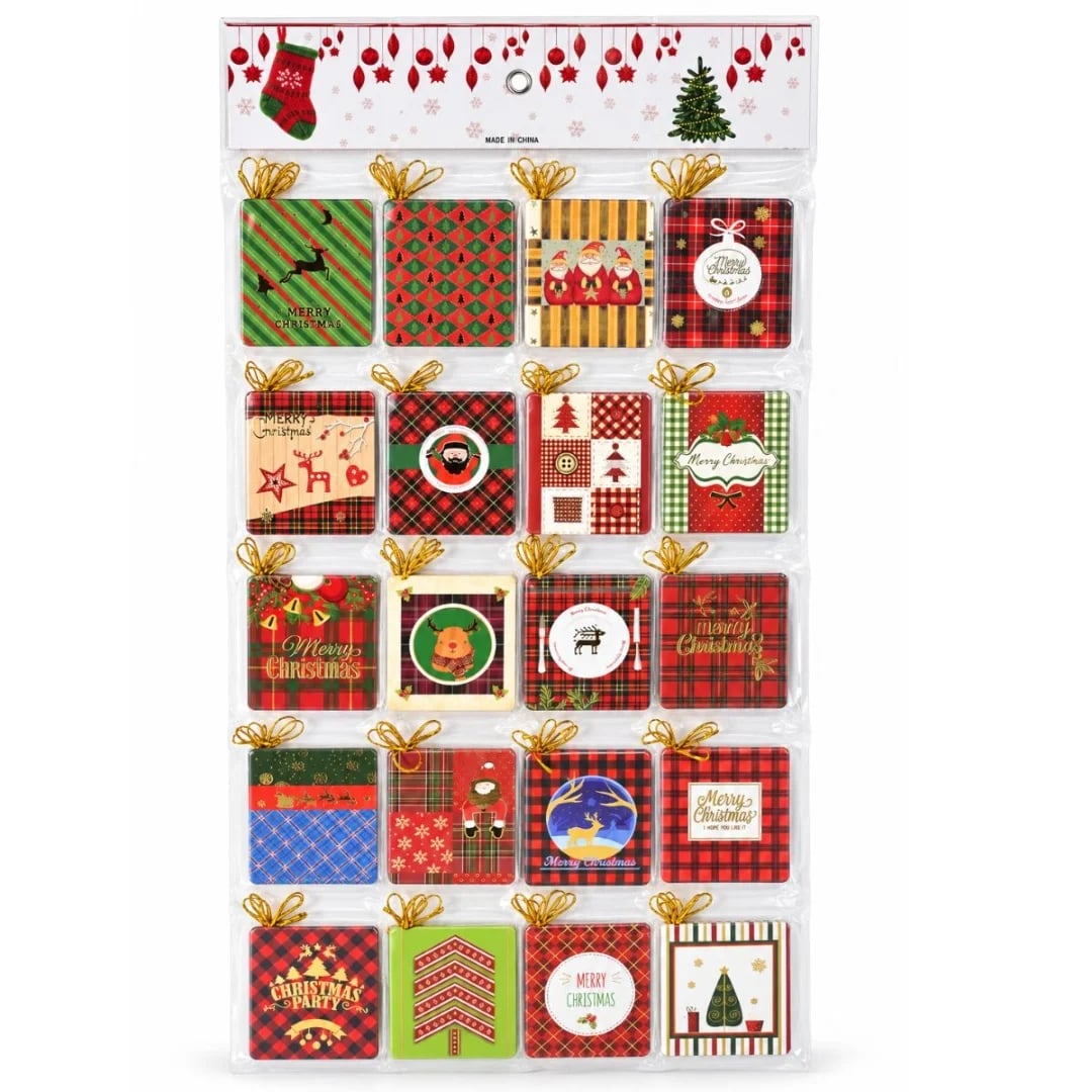Mini tarjetas navideñas 7,5 × 8 cm — Pack x 160