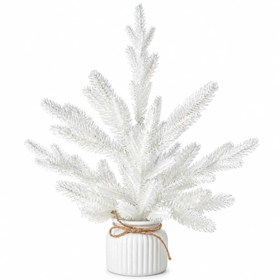 Arbol de Navidad en maceta con brillos 37 cm
