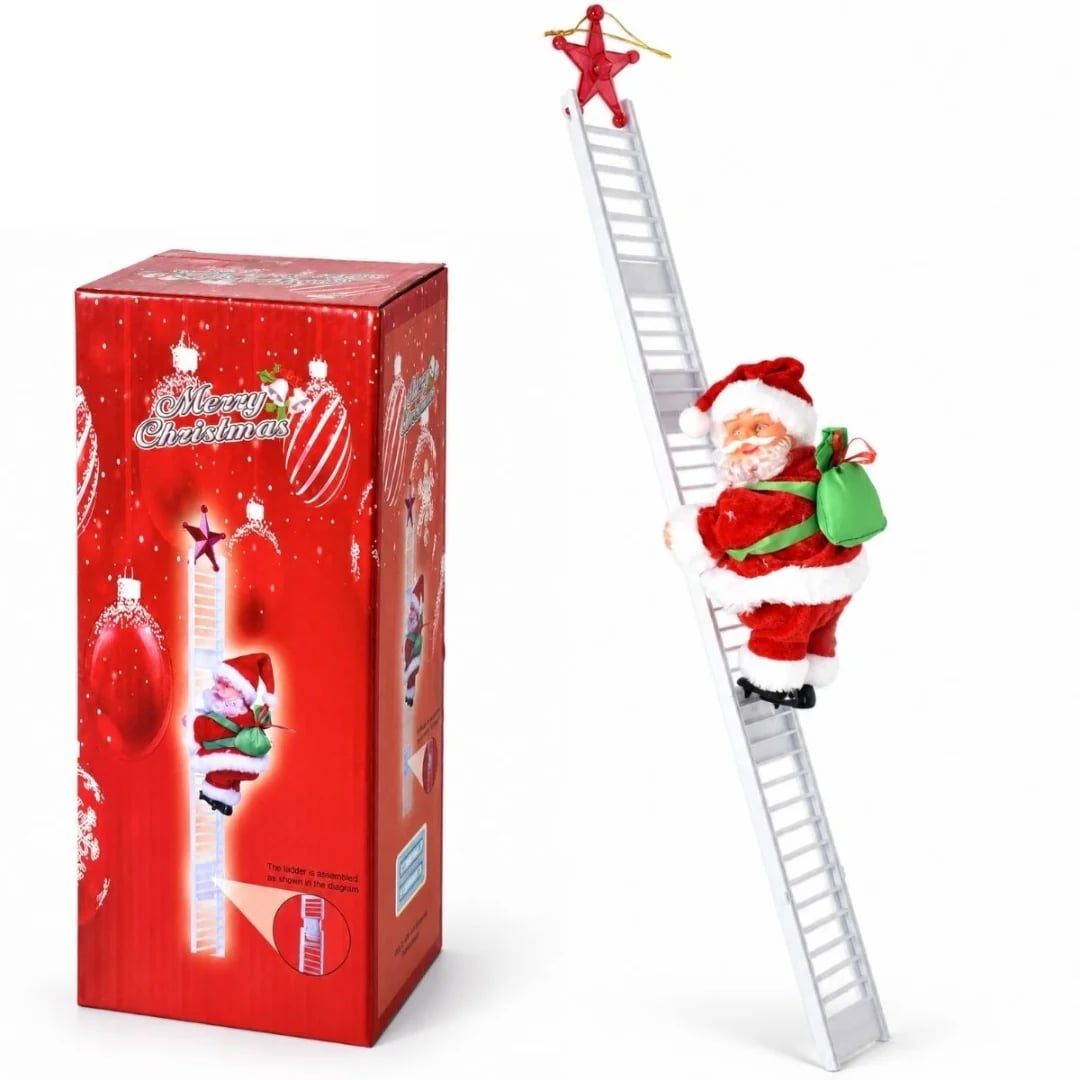 Papá Noel escalador con luz y sonido 70 cm