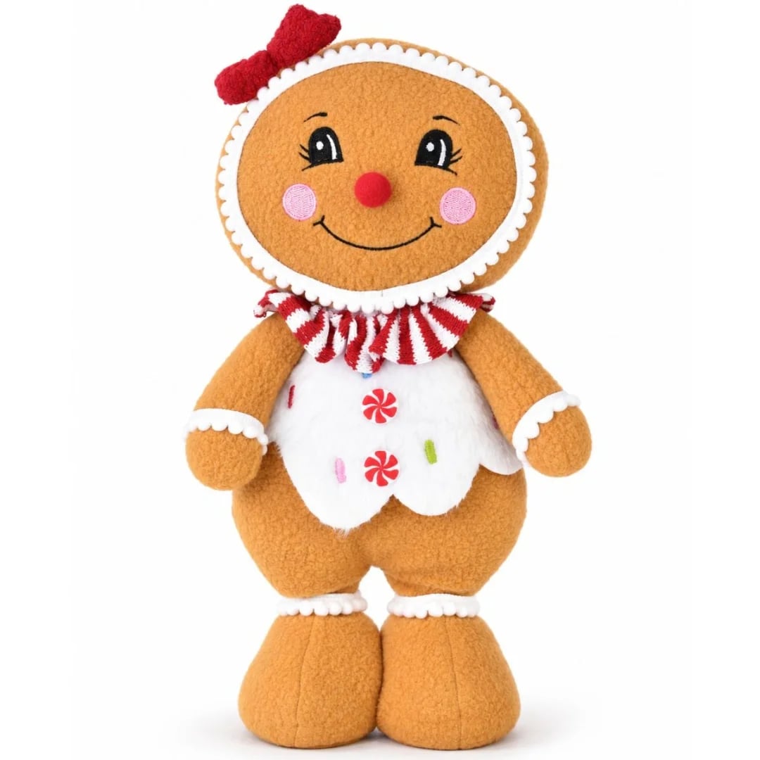 Muñeco Navideño de jengibre 35 cm marrón
