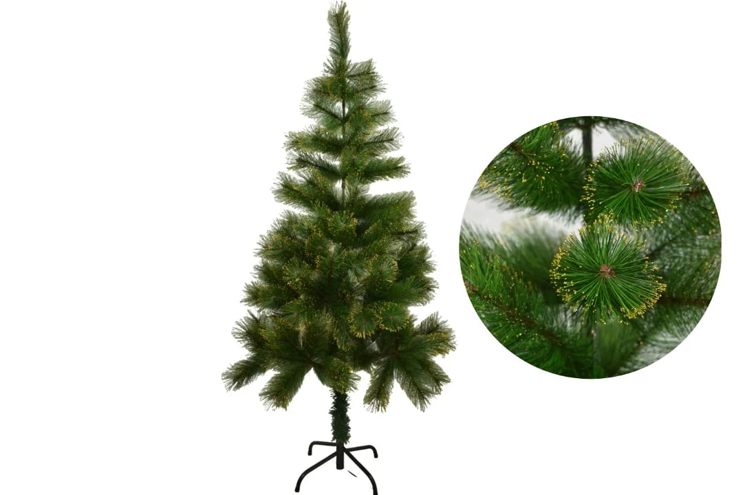 Árbol de Navidad con puntas doradas 120 cm